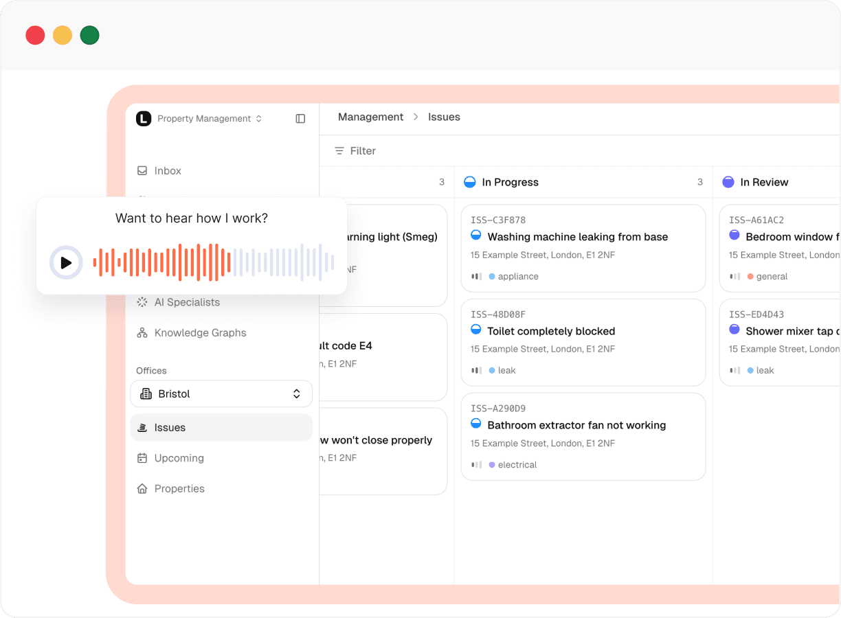 Property management illustration showing chaos management